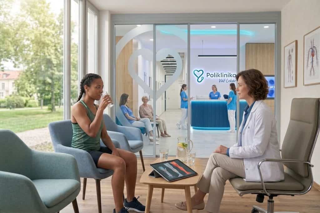 Lekárka radí pacientke, ako sa chrániť pred horúčavami a predísť prehriatiu organizmu