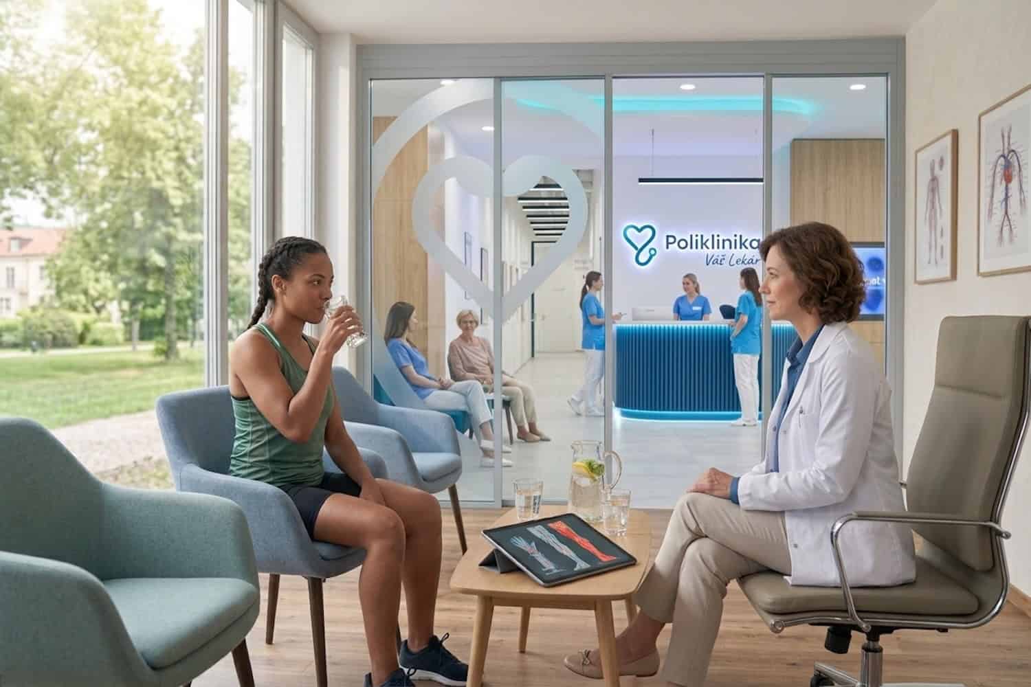 Lekárka radí pacientke, ako sa chrániť pred horúčavami a predísť prehriatiu organizmu
